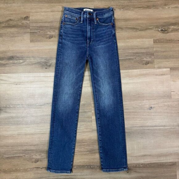 Madewell Women's 24 The Perfect Vintage Jeans Classic Blue Denim 90s Mom Classic - Picture 1 of 9
